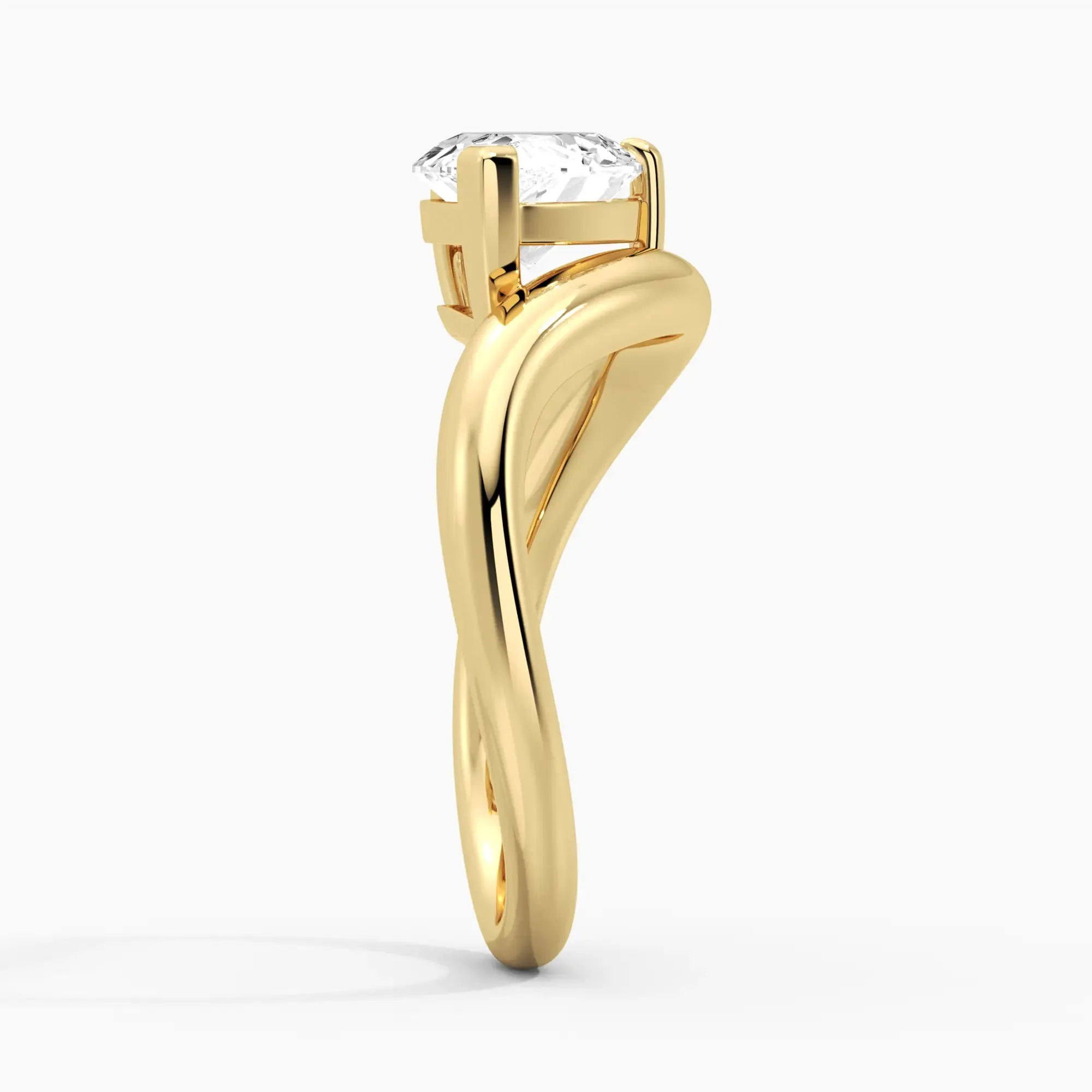 Sculpted Wave Pear Cut Engagement Ring sold by MSBLUE Jewelry product image thumbnail 4