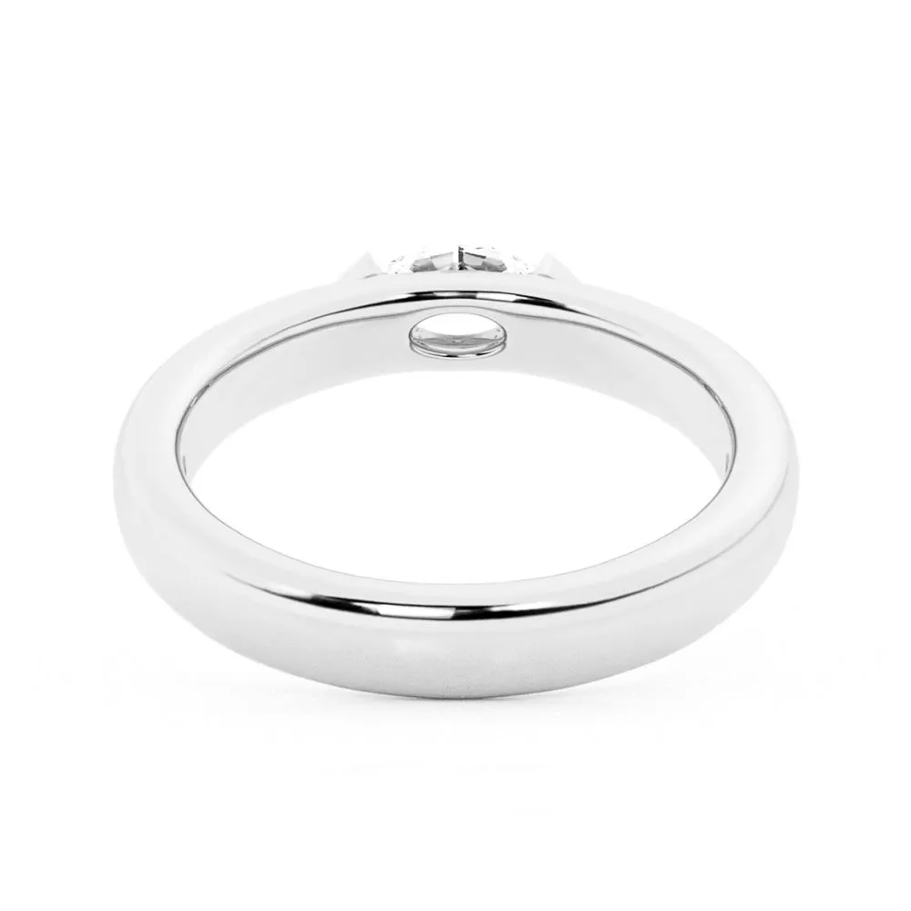 1 CT. Marquise Cut Moissanite Half Bezel Stackable Wedding Ring sold by MSBLUE Jewelry product image thumbnail 5