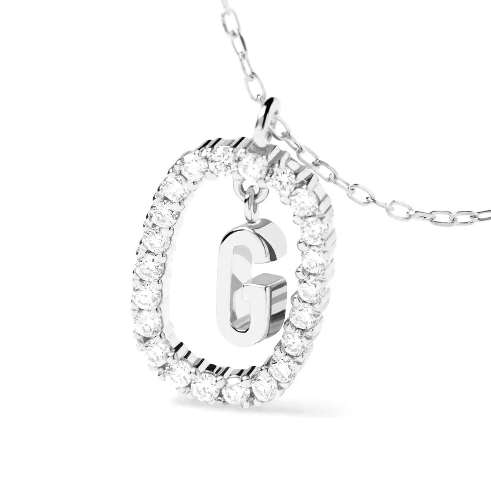 Moissanite Letter G Dangle Pendant Necklace sold by MSBLUE Jewelry product image thumbnail 3
