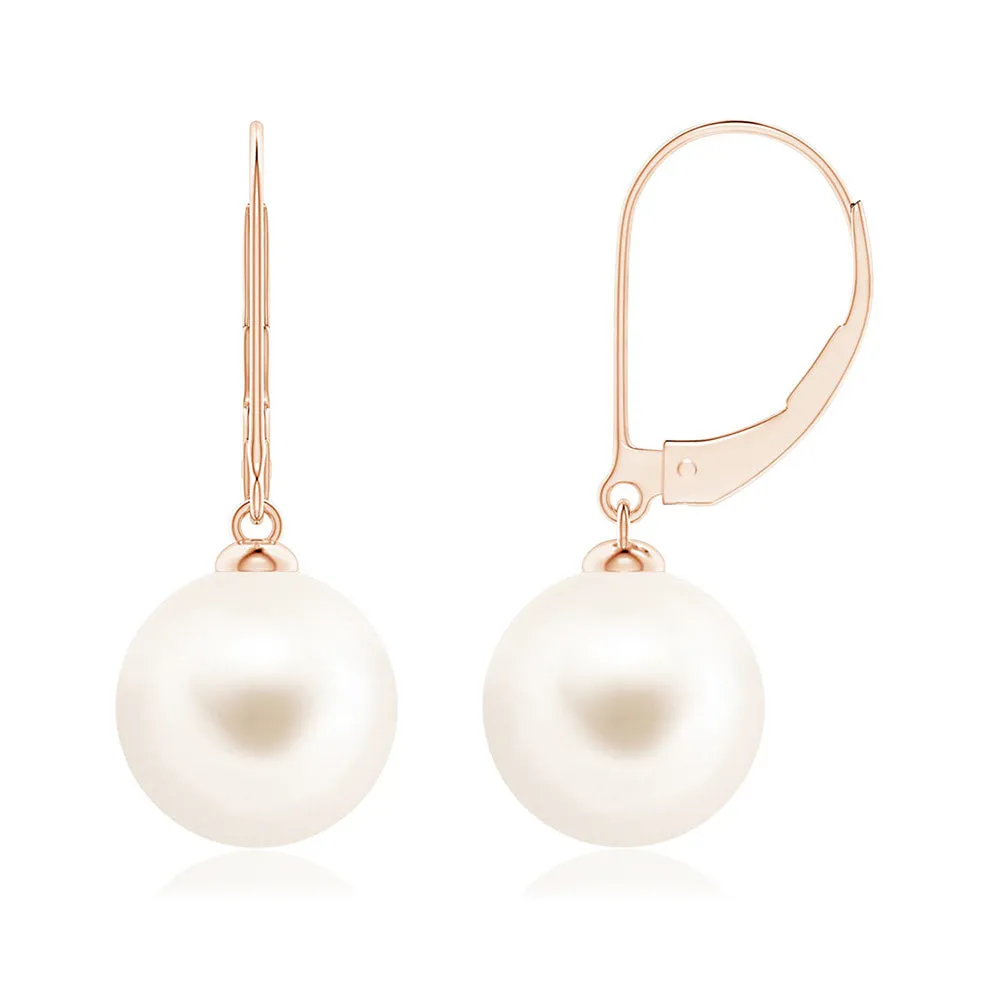 8mm Freshwater Cultured Pearl Leverback Earrings sold by MSBLUE Jewelry product image thumbnail 3