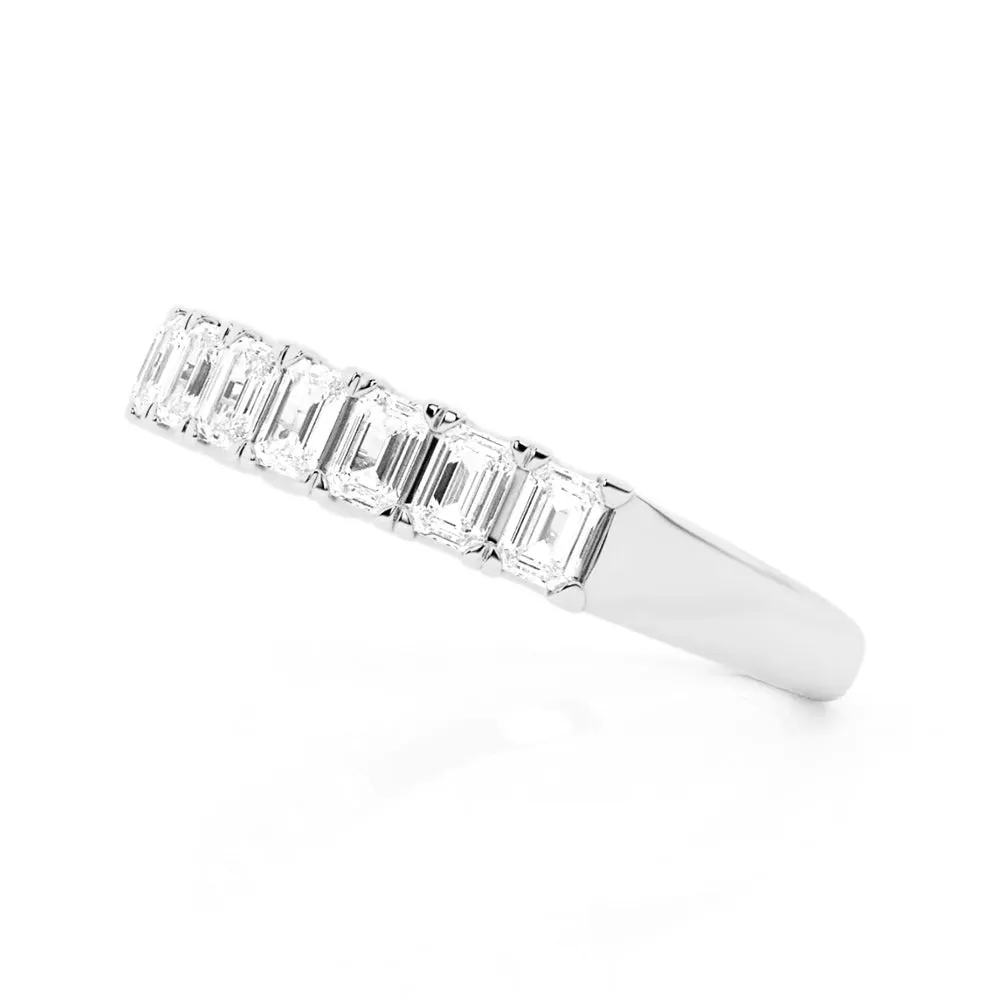 Emerald Cut Moissanite Wedding Band sold by MSBLUE Jewelry product image thumbnail 5