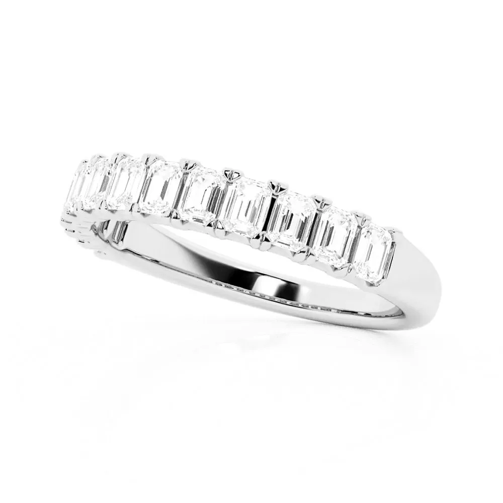 Emerald Cut Moissanite Wedding Band sold by MSBLUE Jewelry product image thumbnail 4