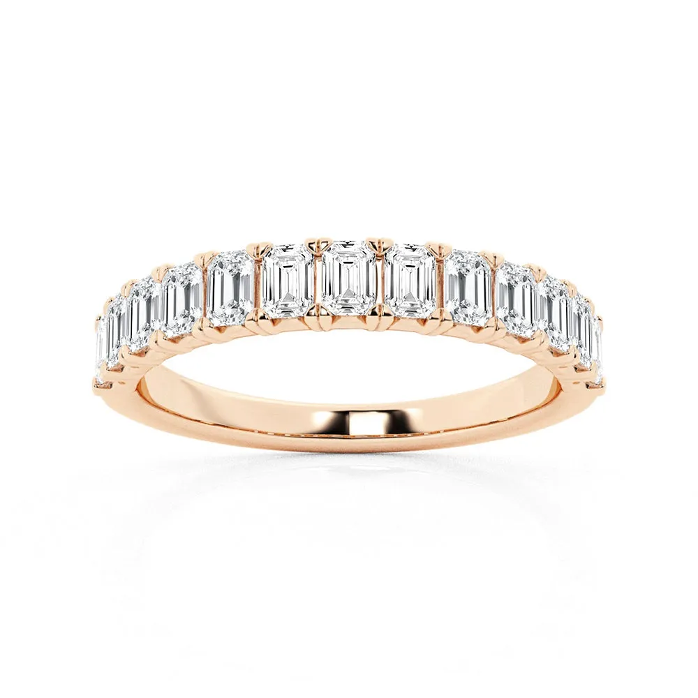 Emerald Cut Moissanite Wedding Band sold by MSBLUE Jewelry product image thumbnail 3