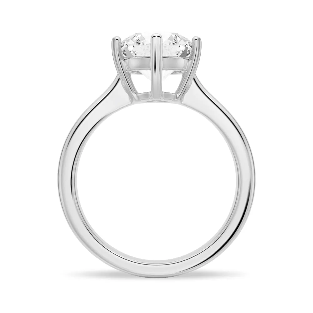 Petite Six Prong Comfort Fit Moissanite Ring sold by MSBLUE Jewelry product image thumbnail 5