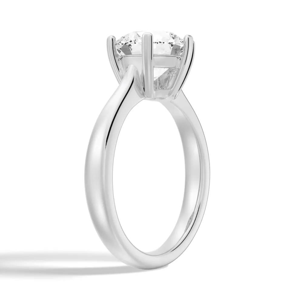 Petite Six Prong Comfort Fit Moissanite Ring sold by MSBLUE Jewelry product image thumbnail 4