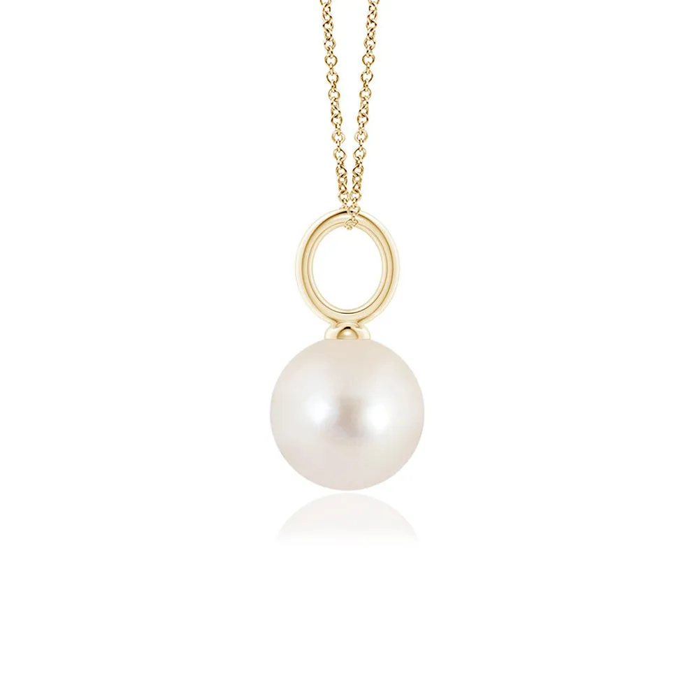 8mm Classic Freshwater Cultured Pearl Solitaire Pendant sold by MSBLUE Jewelry product image thumbnail 5