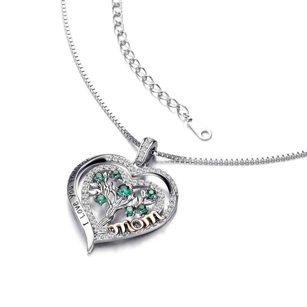 Heart of Life Family Tree Mom Pendant with Emeralds sold by MSBLUE Jewelry product image thumbnail 2