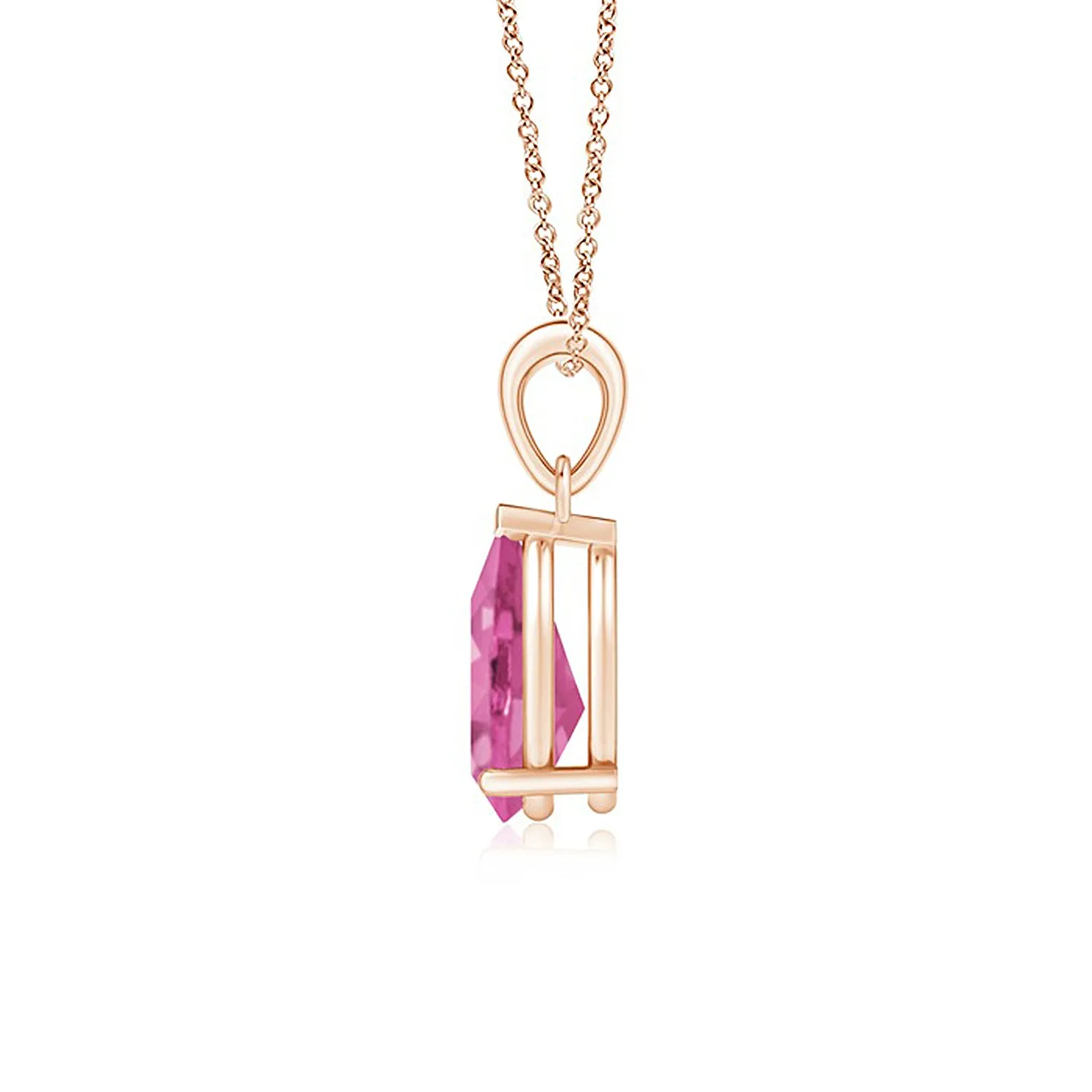 1 CT. Pear Shape Pink Sapphire Solitaire Pendant sold by MSBLUE Jewelry product image thumbnail 2