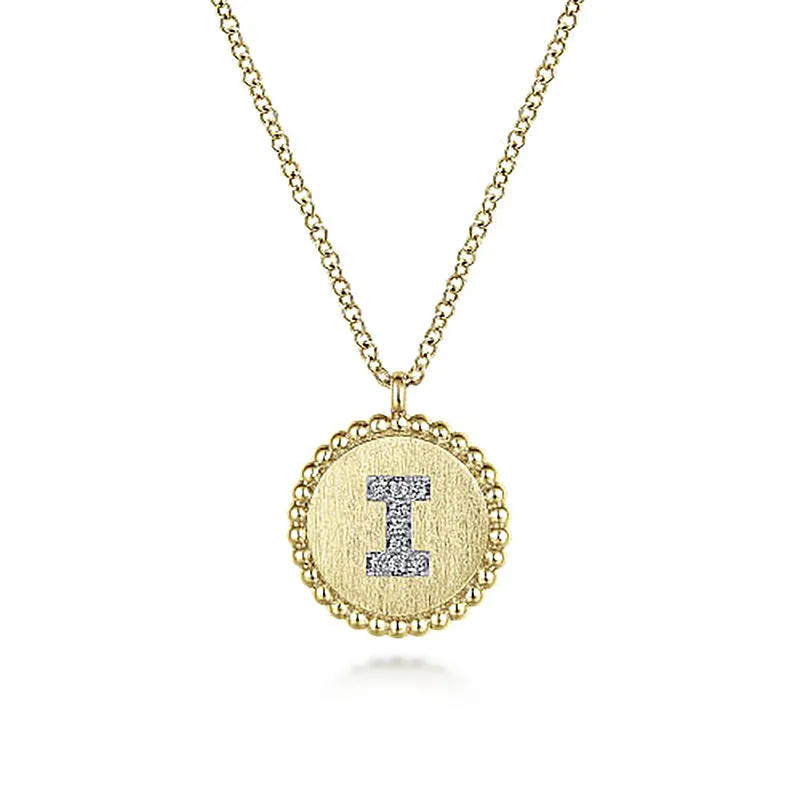 Initial I Medallion Necklace sold by MSBLUE Jewelry product image thumbnail 2