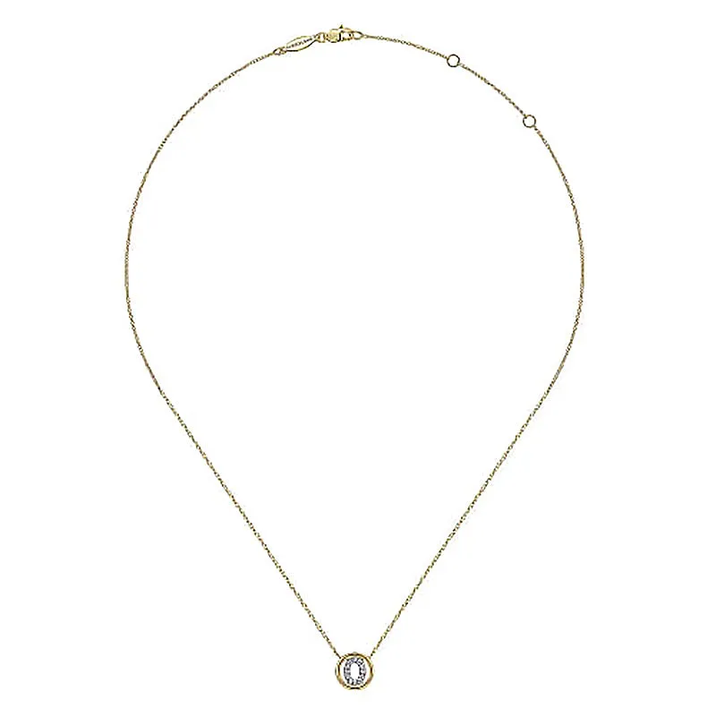 Round Pavé Initial O Pendant Necklace sold by MSBLUE Jewelry product image thumbnail 4
