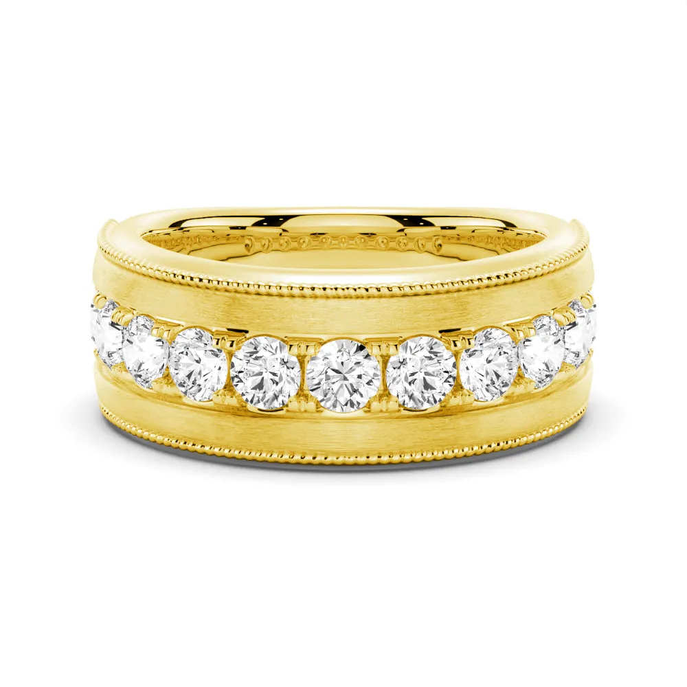 9mm Moissanite Men's Wedding Band sold by MSBLUE Jewelry product image thumbnail 2