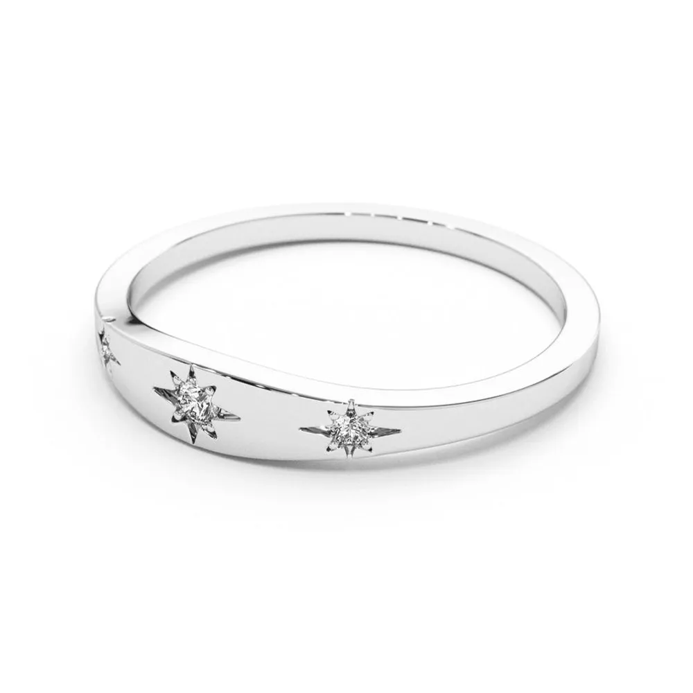 Dainty Star Lab Grown Diamond Wedding Band sold by MSBLUE Jewelry product image thumbnail 4