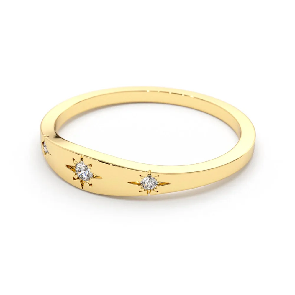 Dainty Star Lab Grown Diamond Wedding Band sold by MSBLUE Jewelry product image thumbnail 3