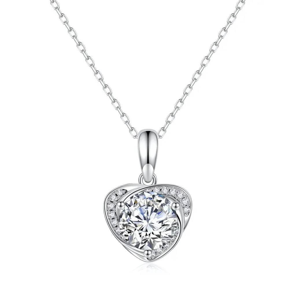 1 CT. Heart Love Moissanite Necklace sold by MSBLUE Jewelry