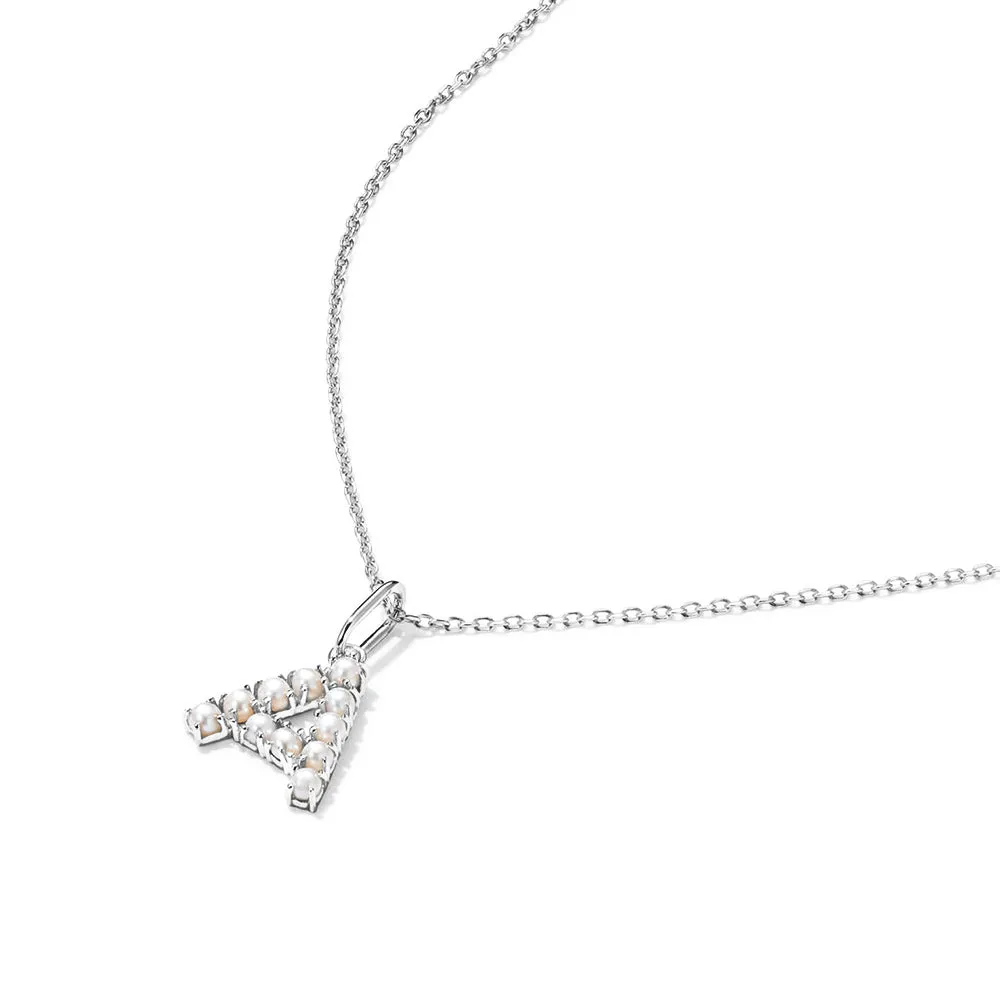 Pearl Initial Charm sold by MSBLUE Jewelry product image thumbnail 5