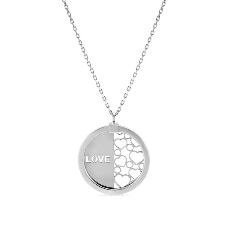 Daily Chic "LOVE" Engravable Circle Necklace sold by MSBLUE Jewelry