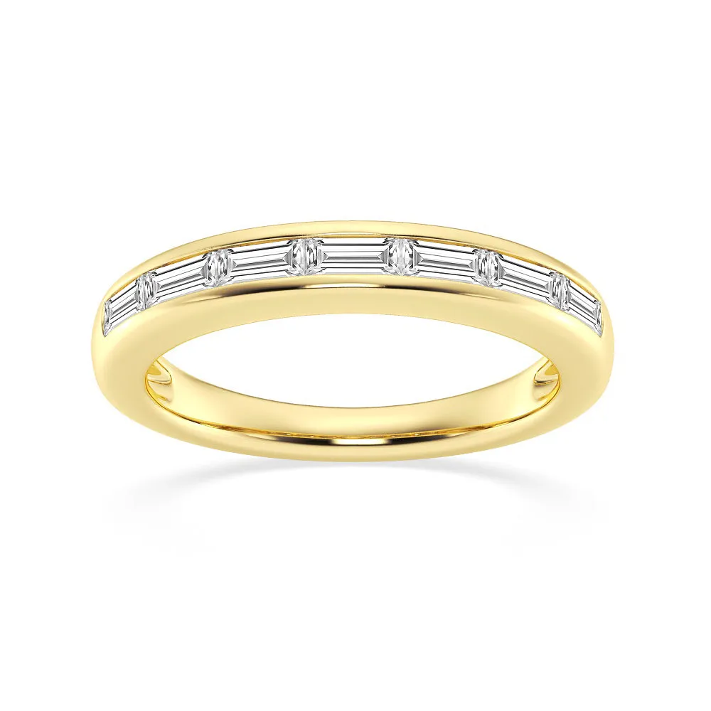 Baguette Cut Moissanite Wedding Band sold by MSBLUE Jewelry product image thumbnail 2