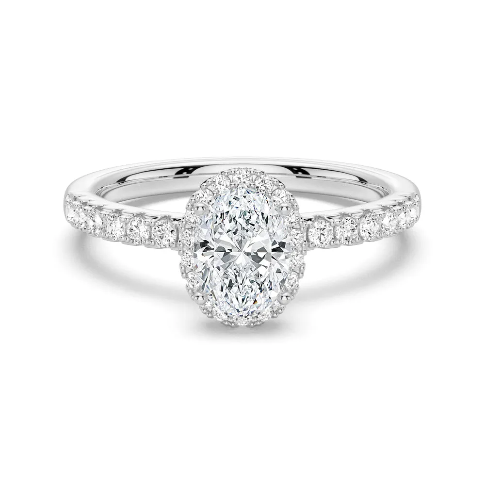 1 CT. Brilliant Star Halo Style Engagement Ring sold by MSBLUE Jewelry