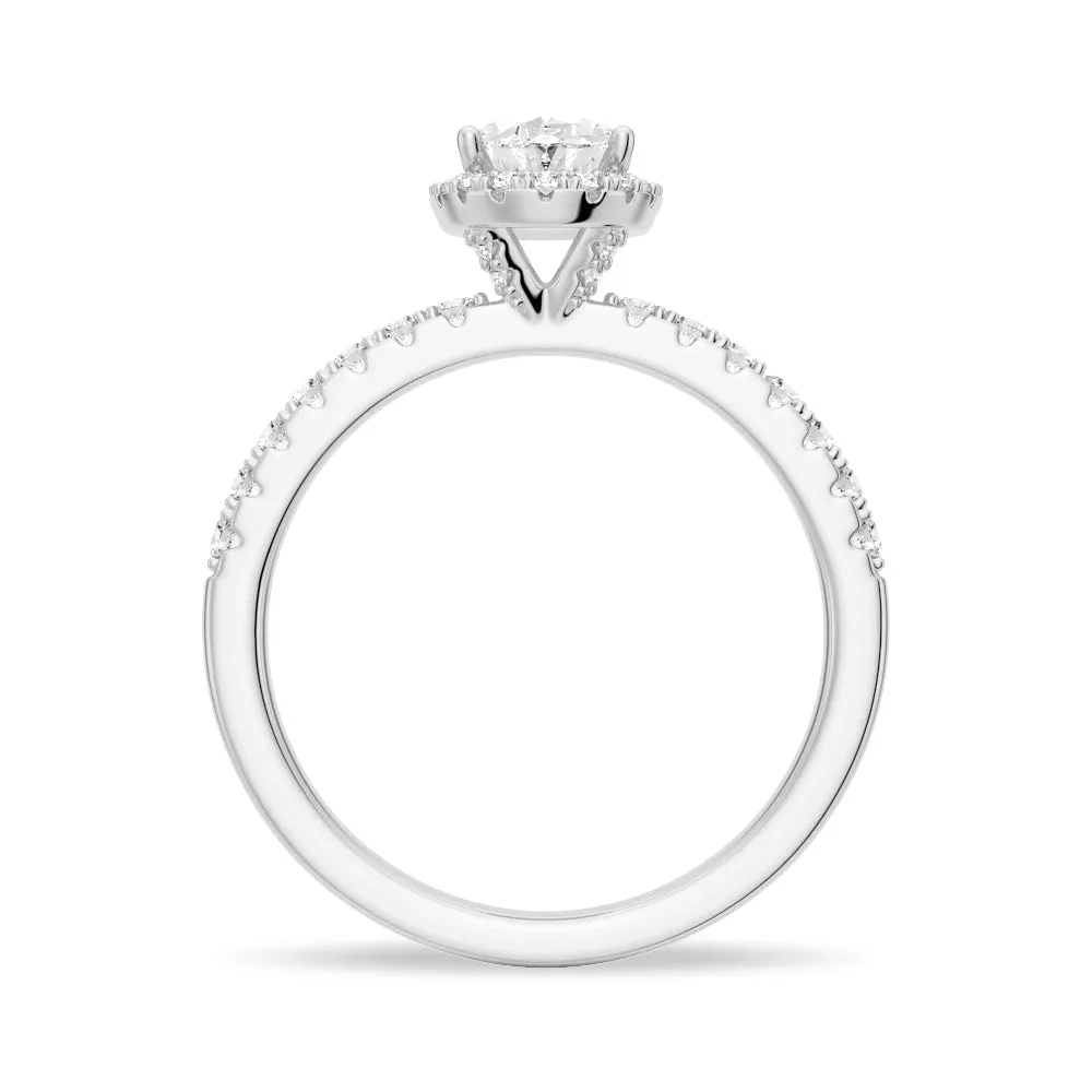 1 CT. Brilliant Star Halo Style Engagement Ring sold by MSBLUE Jewelry product image thumbnail 4