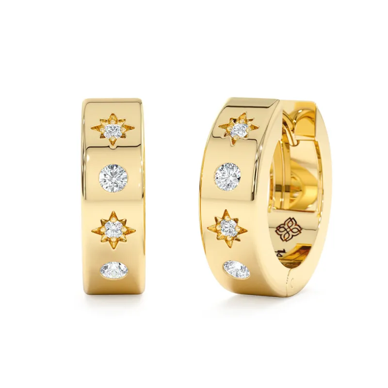 Bold Starburst Hoop Earrings sold by MSBLUE Jewelry