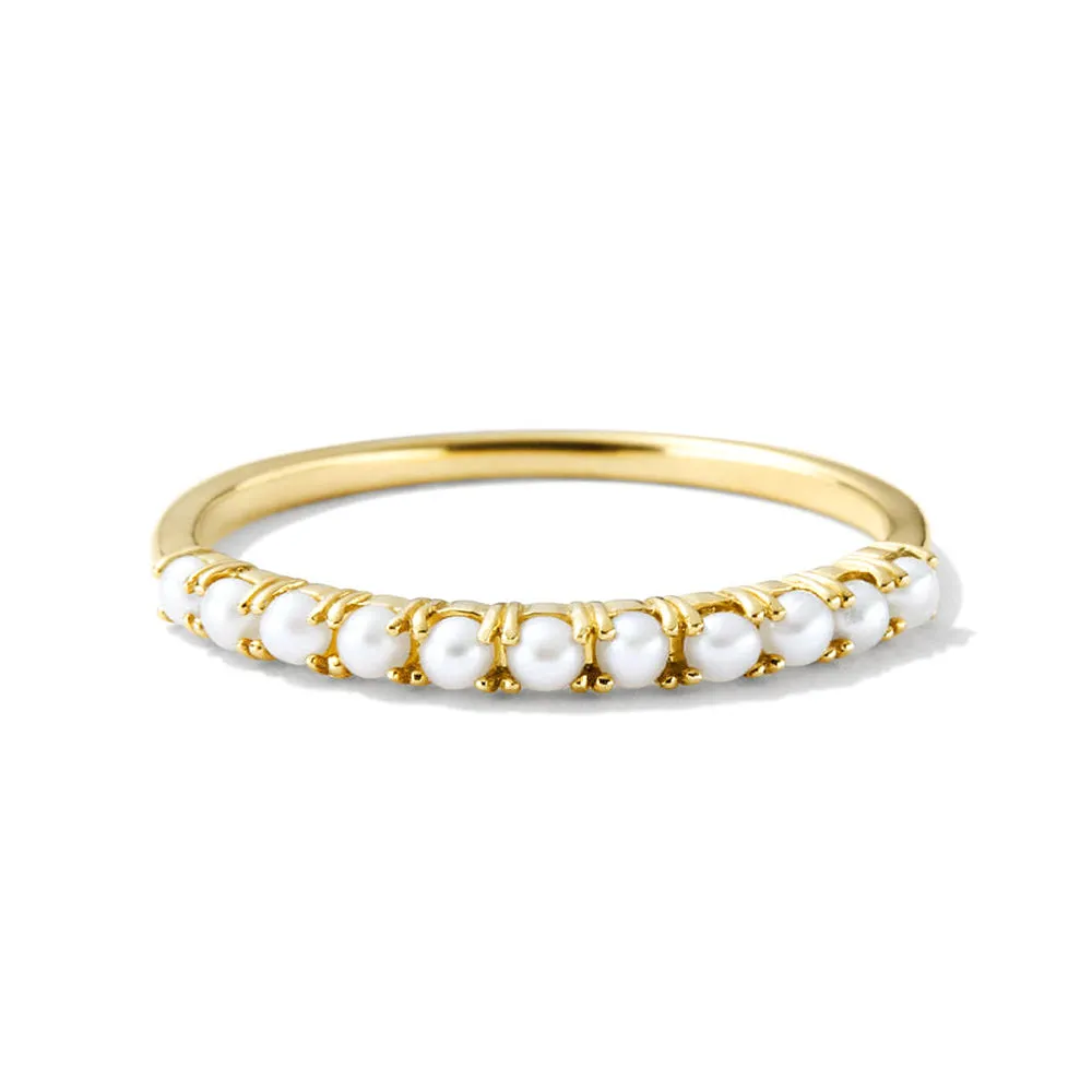 Freshwater Pearl Half Eternity Band sold by MSBLUE Jewelry