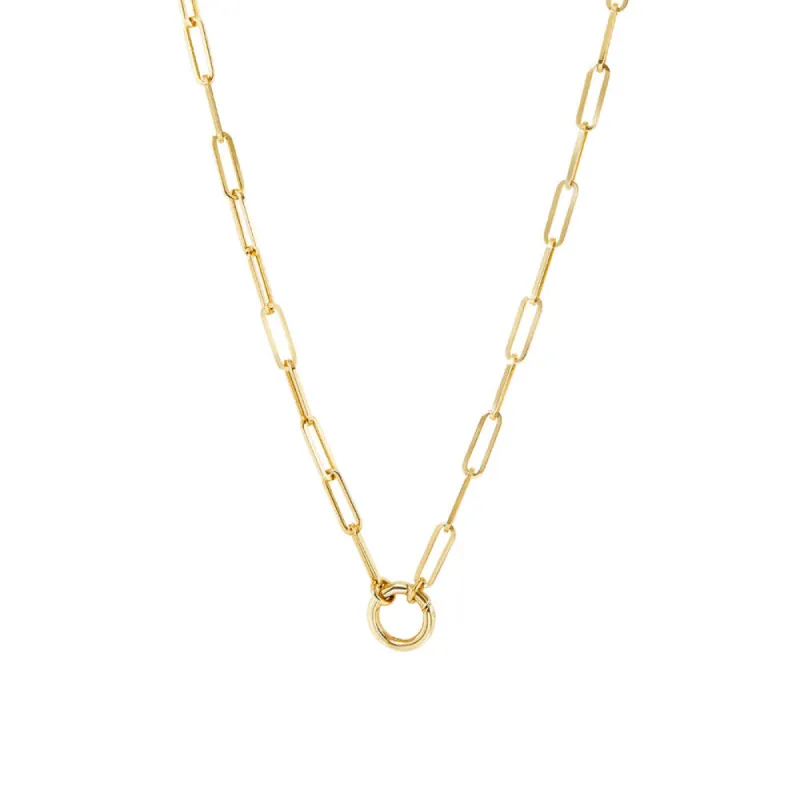 Paperclip Chain Charm Necklace sold by MSBLUE Jewelry