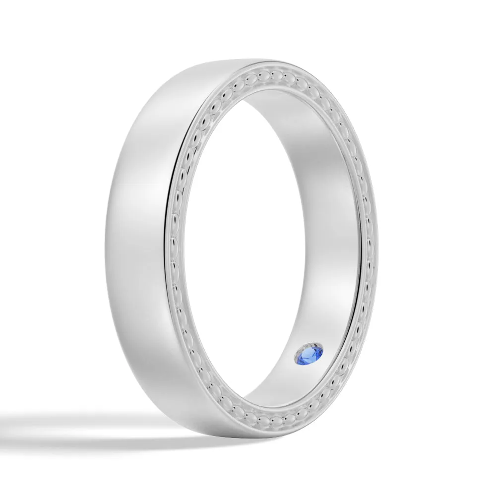 4.4mm High Polished Finish Men's Wedding Band sold by MSBLUE Jewelry product image thumbnail 2