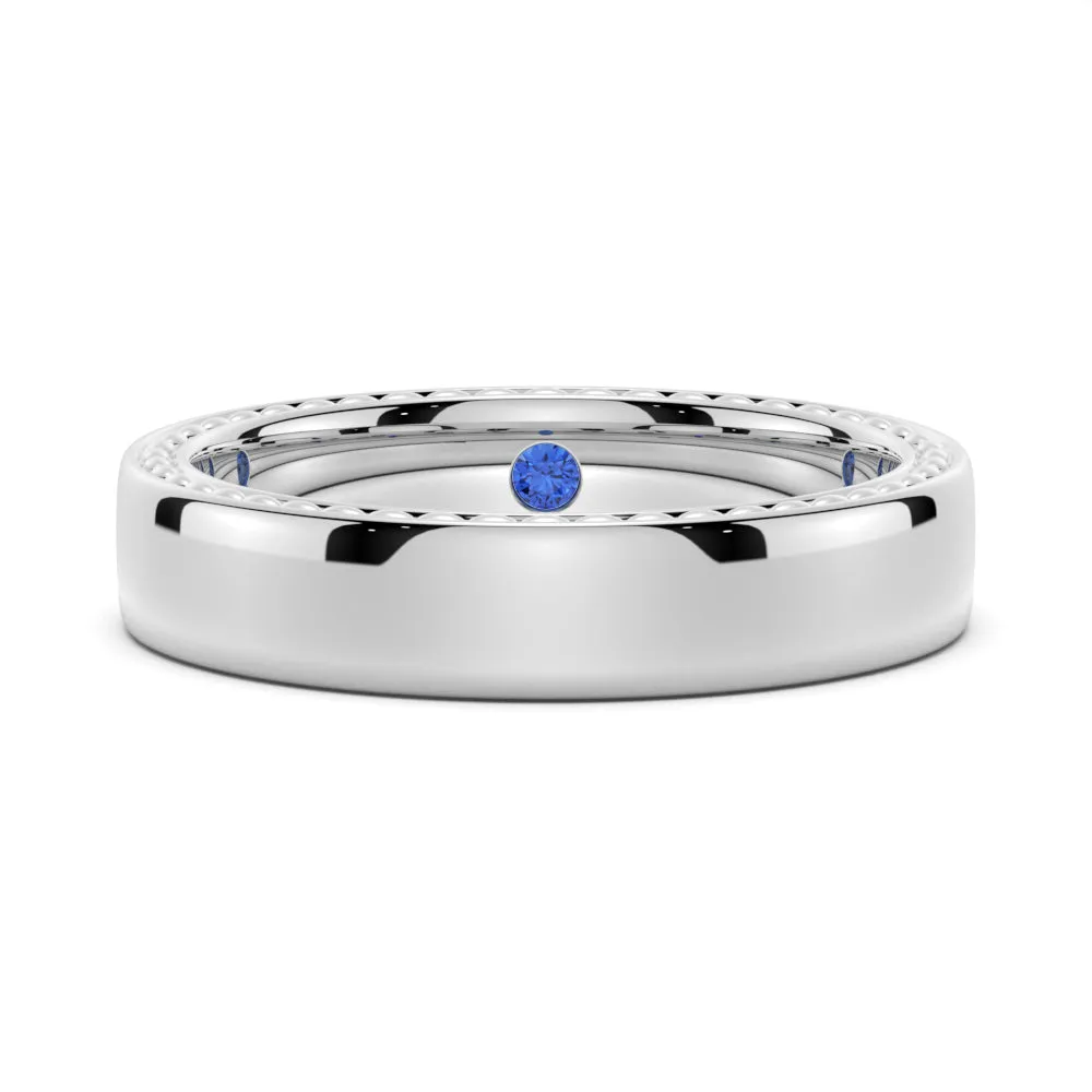 4.4mm High Polished Finish Men's Wedding Band sold by MSBLUE Jewelry
