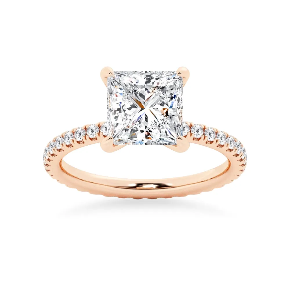 Princess Cut Engagement Ring sold by MSBLUE Jewelry product image thumbnail 3