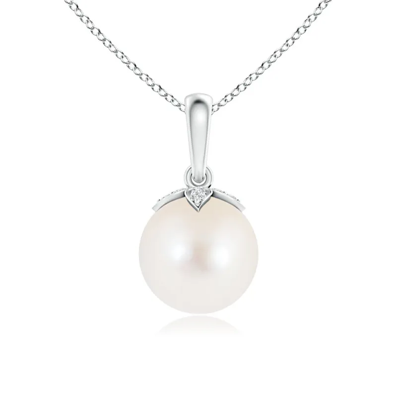8mm Freshwater Cultured Pearl Drop Pendant sold by MSBLUE Jewelry