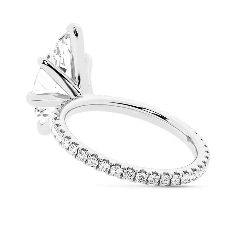 Marquise Cut Engagement Ring With Eternity Pave Band sold by MSBLUE Jewelry product image thumbnail 5