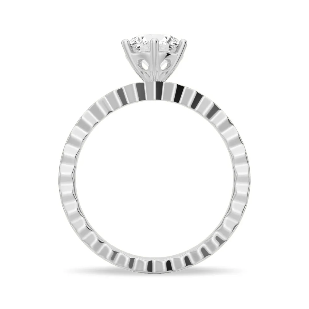 1 CT. Bee Round Cut Moissanite Engagement Ring sold by MSBLUE Jewelry product image thumbnail 4