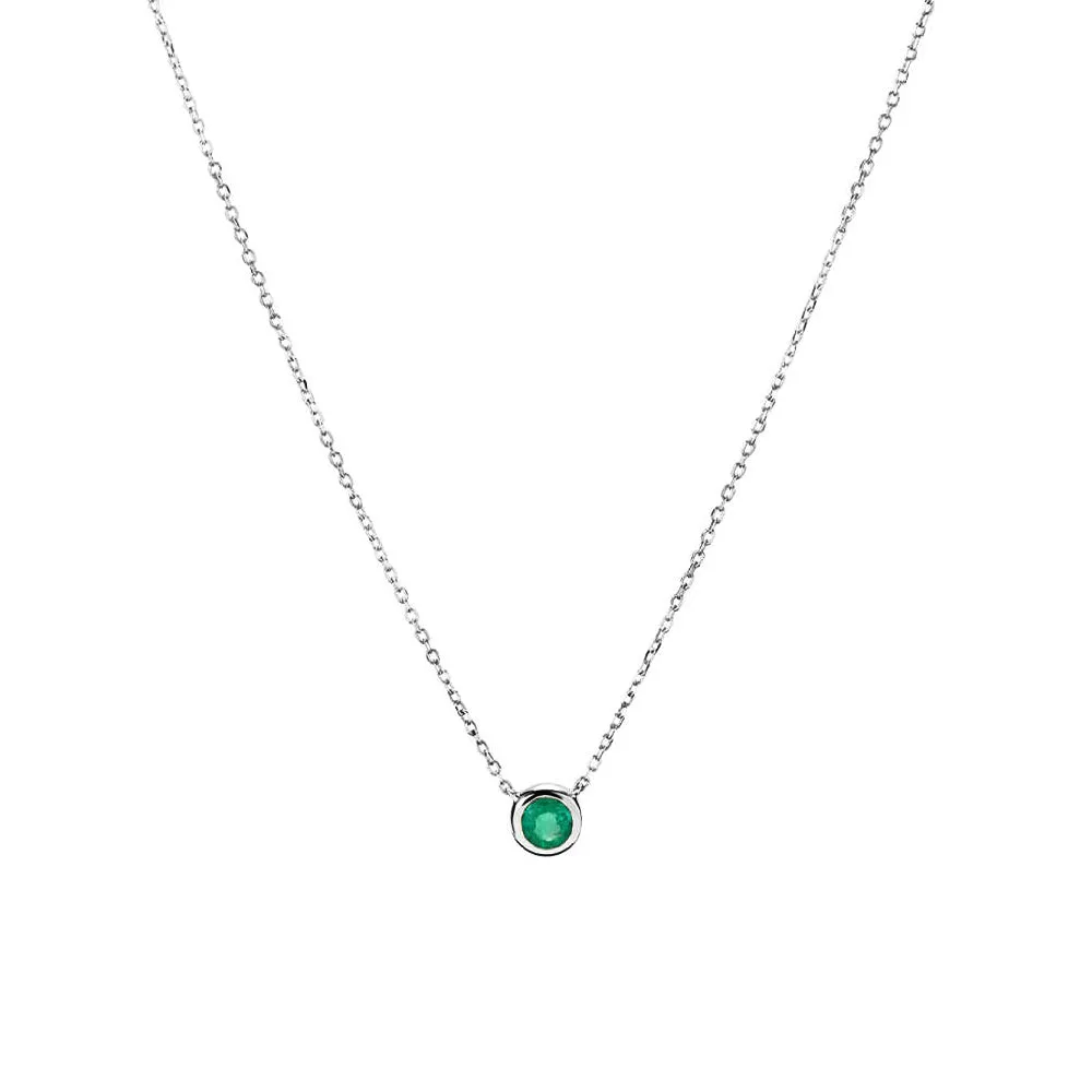 Minimalist Bezel Set 12 Birthstones Necklace sold by MSBLUE Jewelry product image thumbnail 2