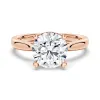 Secret Solitaire Round Moissanite Engagement Ring sold by MSBLUE Jewelry