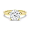 Secret Solitaire Round Moissanite Engagement Ring sold by MSBLUE Jewelry