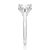 Secret Solitaire Round Moissanite Engagement Ring sold by MSBLUE Jewelry
