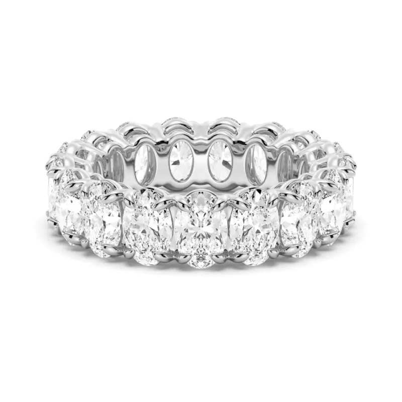 9 CT. Moissanite Oval Cut Eternity Band sold by MSBLUE Jewelry