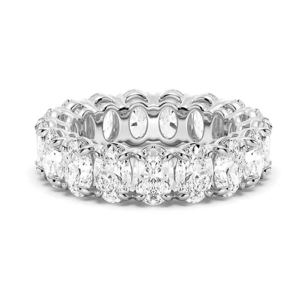 9 CT. Moissanite Oval Cut Eternity Band sold by MSBLUE Jewelry