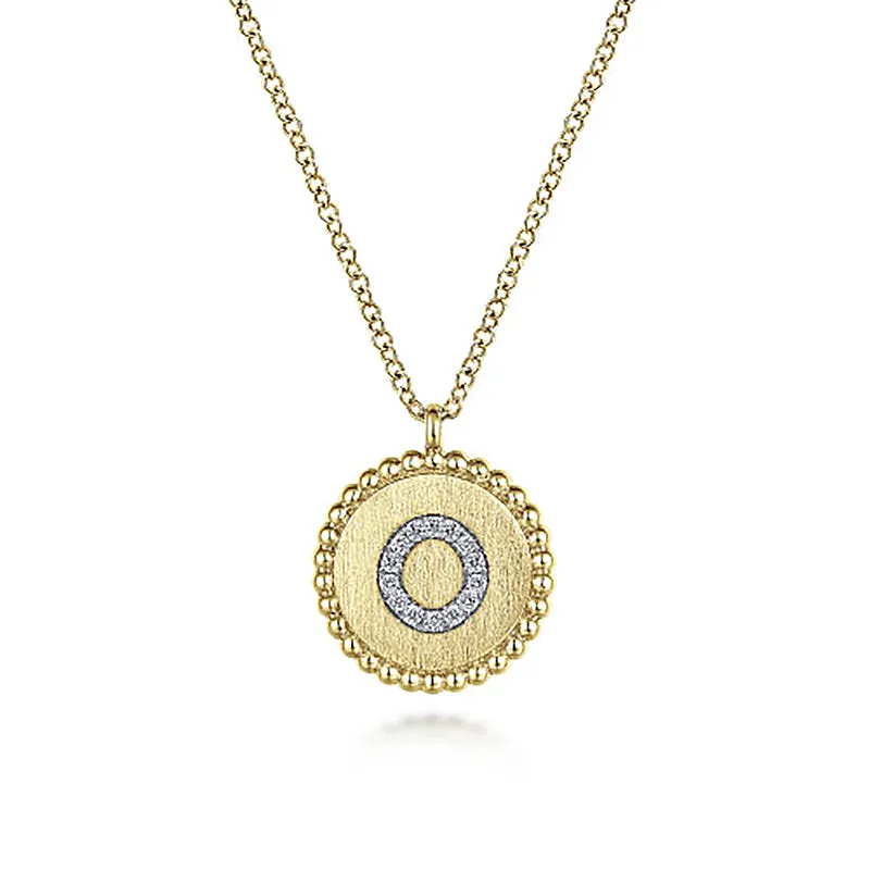 Initial O Medallion Necklace sold by MSBLUE Jewelry product image thumbnail 2