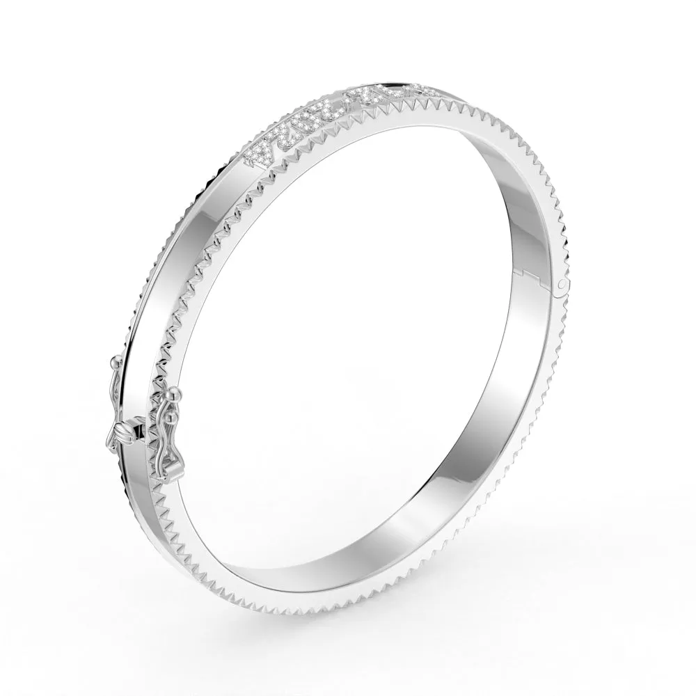 Custom Signature Bangle Bracelet with Personalized Engravings sold by MSBLUE Jewelry product image thumbnail 3