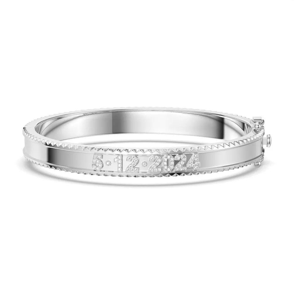 Custom Signature Bangle Bracelet with Personalized Engravings sold by MSBLUE Jewelry product image thumbnail 2