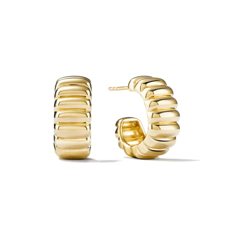 Bold Scalloped Hoop Earrings sold by MSBLUE Jewelry