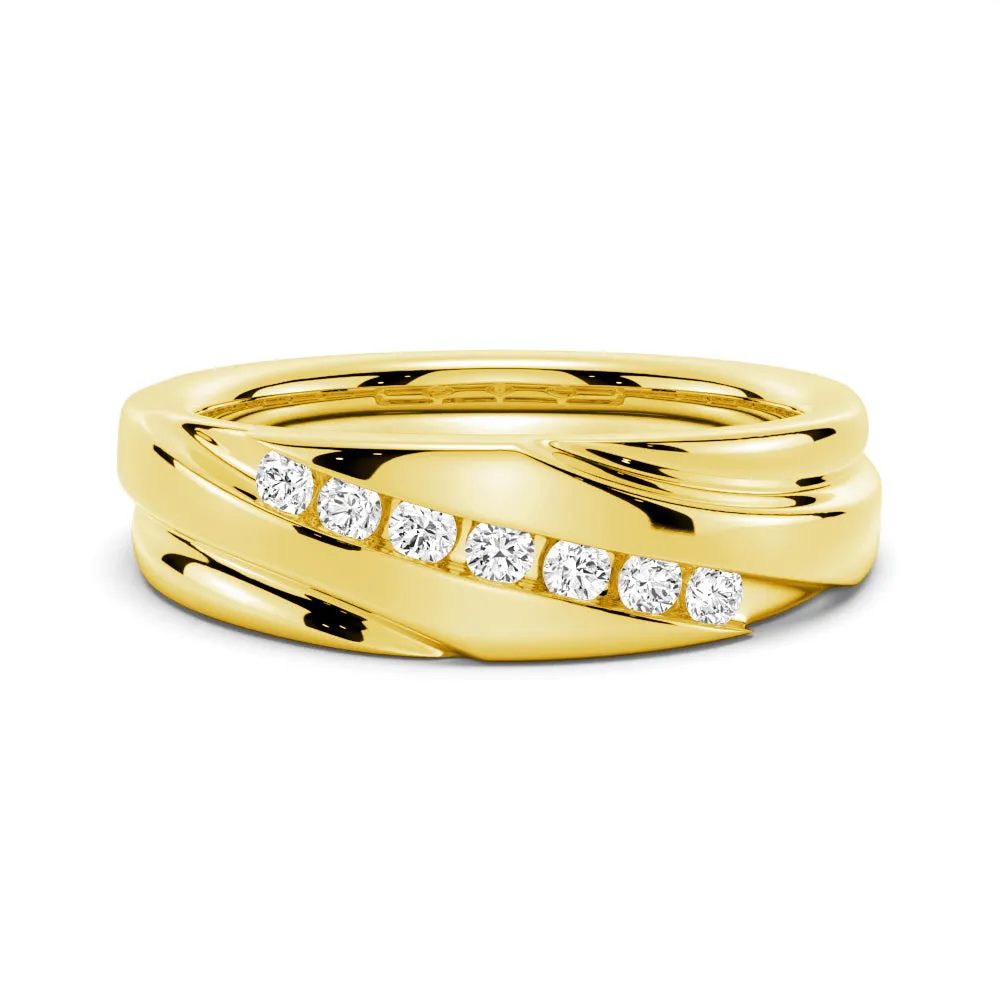 6.5mm Moissanite Men's Wedding Band sold by MSBLUE Jewelry product image thumbnail 2