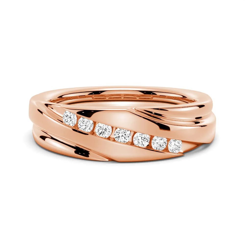 6.5mm Moissanite Men's Wedding Band sold by MSBLUE Jewelry product image thumbnail 3