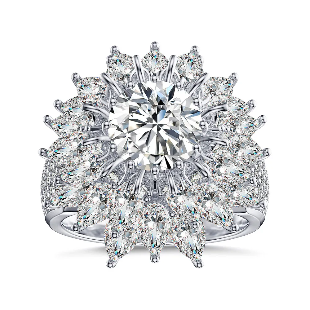 4 CT. Unique Style Prong Set Round Halo Ring sold by MSBLUE Jewelry