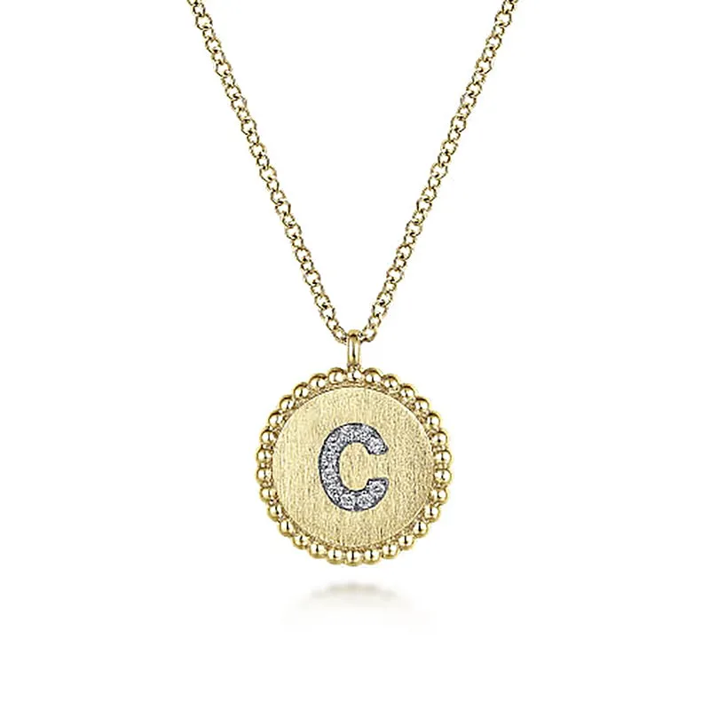 Initial C Medallion Necklace sold by MSBLUE Jewelry product image thumbnail 2