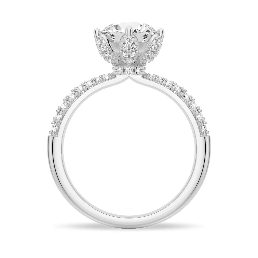 1 CT. Rose Six-Prong Moissanite Engagement Ring sold by MSBLUE Jewelry product image thumbnail 4