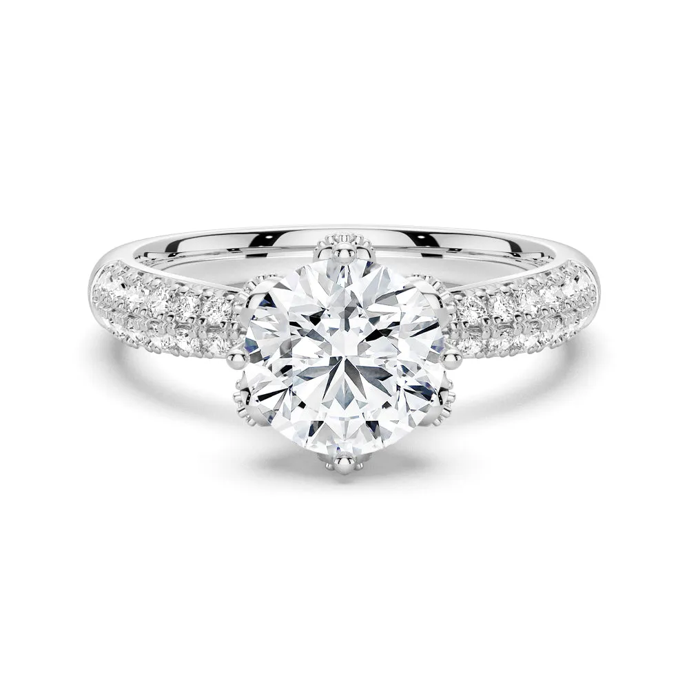 1 CT. Rose Six-Prong Moissanite Engagement Ring sold by MSBLUE Jewelry