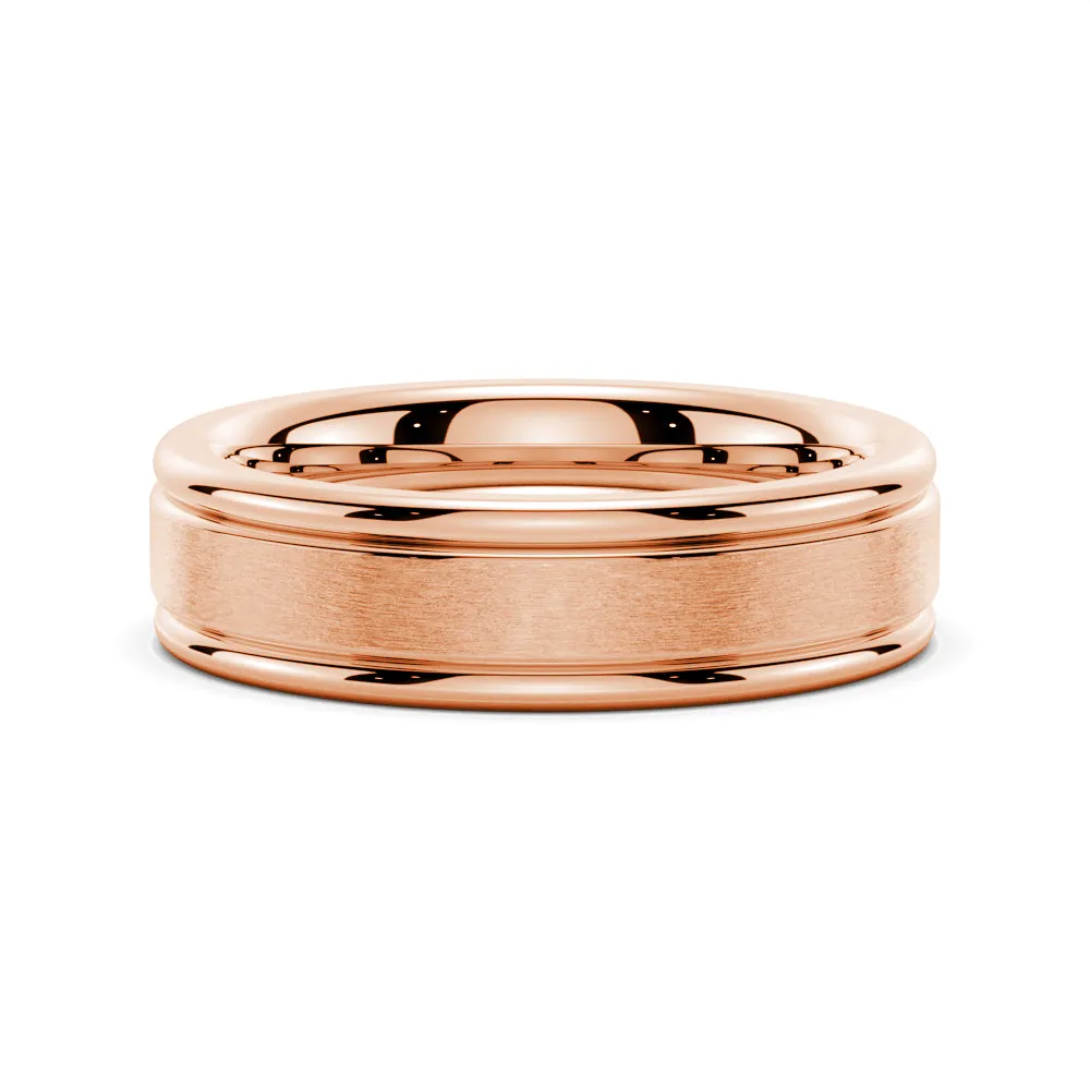 6mm Brushed Finish Men's Wedding Band sold by MSBLUE Jewelry product image thumbnail 3