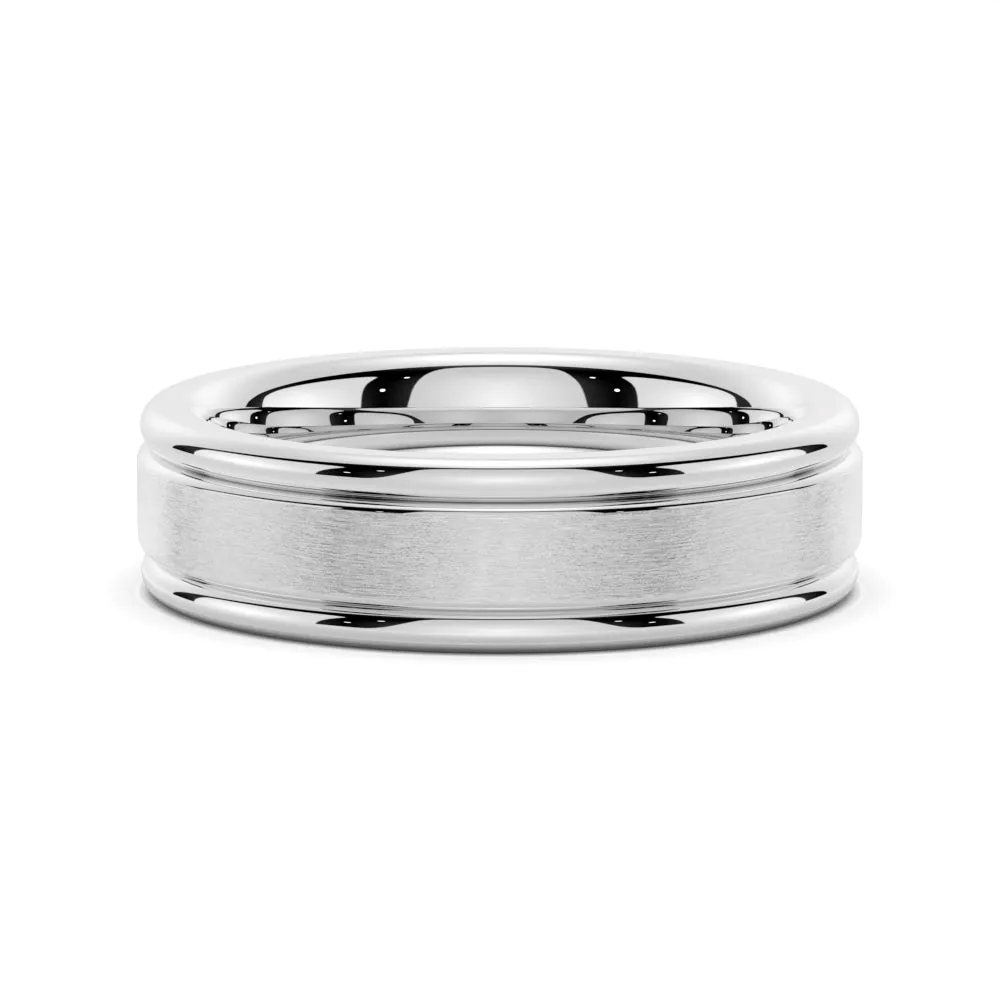 6mm Brushed Finish Men's Wedding Band sold by MSBLUE Jewelry